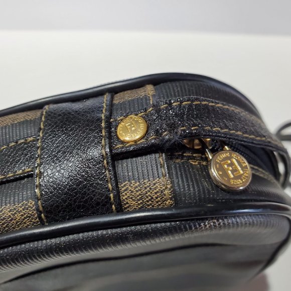 Pequin Coated Canvas Sling Bag – Lord & Taylor Fendi Pequin Brown Two-tone Coated Canvas Cross Body Bag